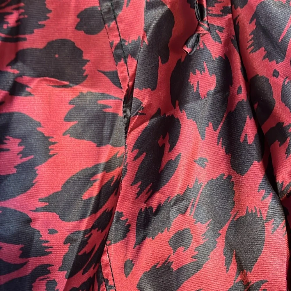 Weekends by Chico lightweight jacket Size 1 (Small) Dark Red/Black  Print 533 - Picture 3 of 7